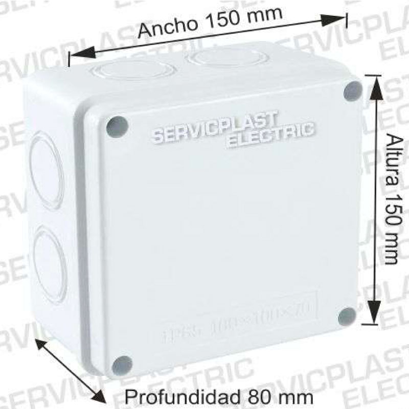 Caja pase sin cono - 150 x 150 x 80 mm