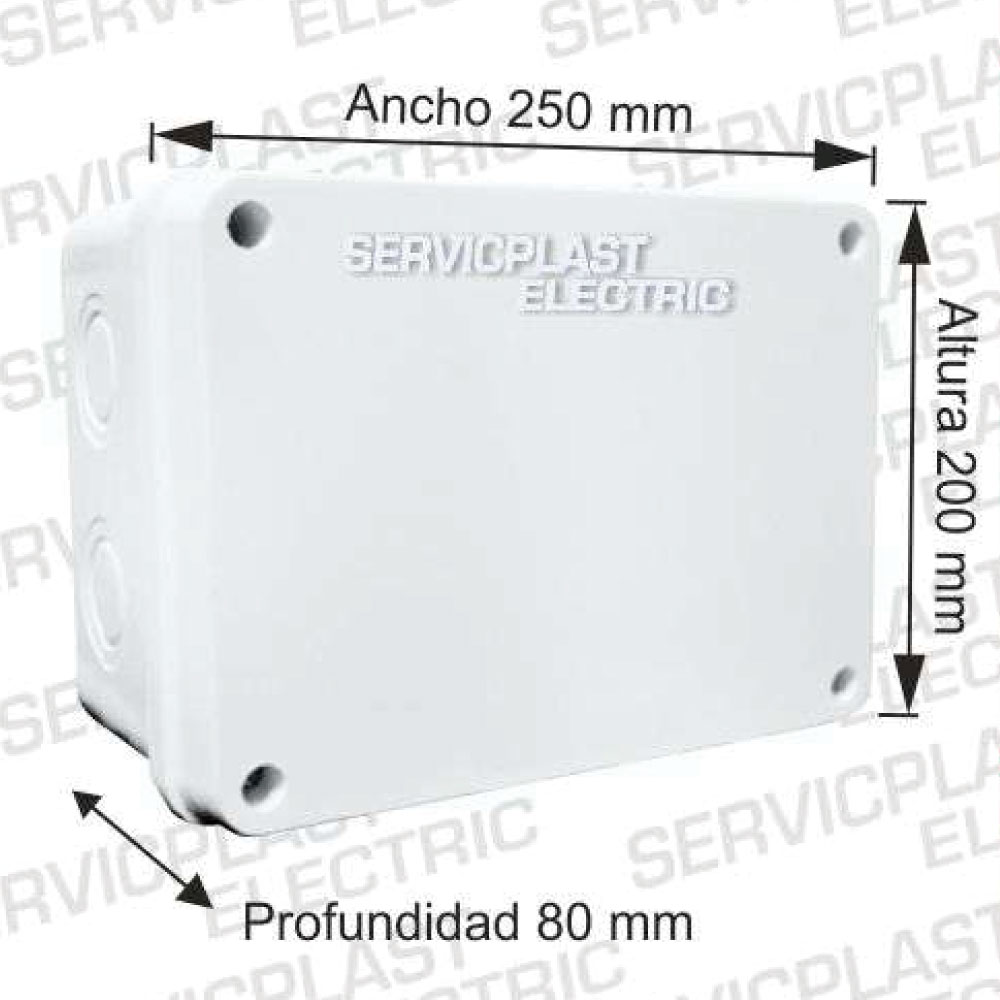 Caja pase sin cono - 250 x 200 x 80 mm