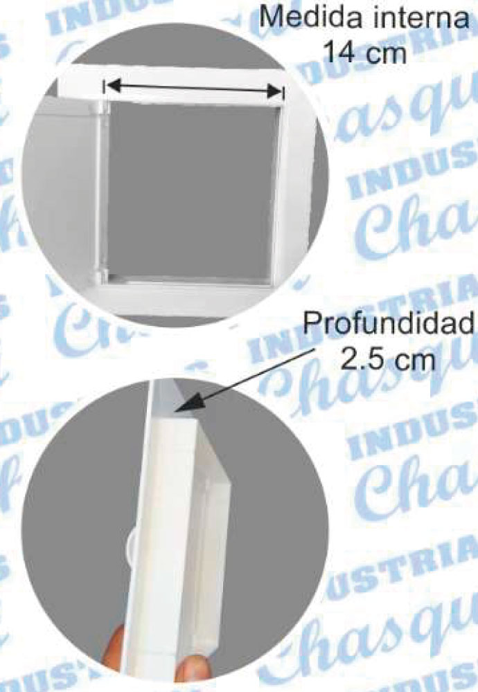 Tapa de registro empotrable 17 x 17 - Imagen 2